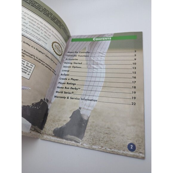 Ken Griffey Jr's Slugfest (Nintendo 64 N64, 1999) Manual Only No Game - Picture 4 of 6